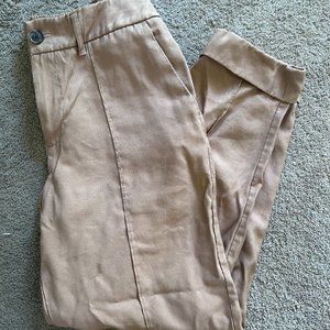 High-Rise Slim Fit Effortless Pintuck Ankle Pants